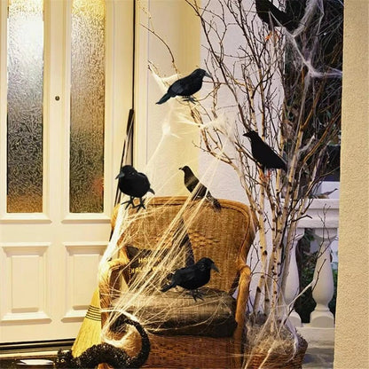 Halloween Crow Bird Deco Decor - Halloween - Outdoor Yard Decorations (Tombstones, Giant Props) - Scribble Snacks