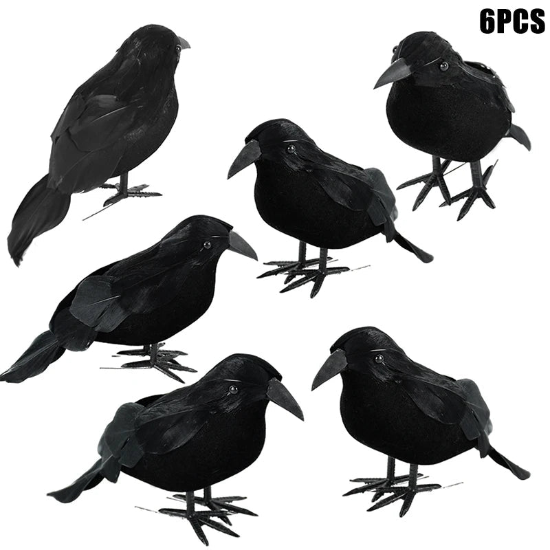 Halloween Crow Bird Deco Decor - Halloween - Outdoor Yard Decorations (Tombstones, Giant Props) - Scribble Snacks