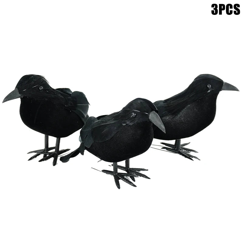 Halloween Crow Bird Deco Decor - Halloween - Outdoor Yard Decorations (Tombstones, Giant Props) - Scribble Snacks