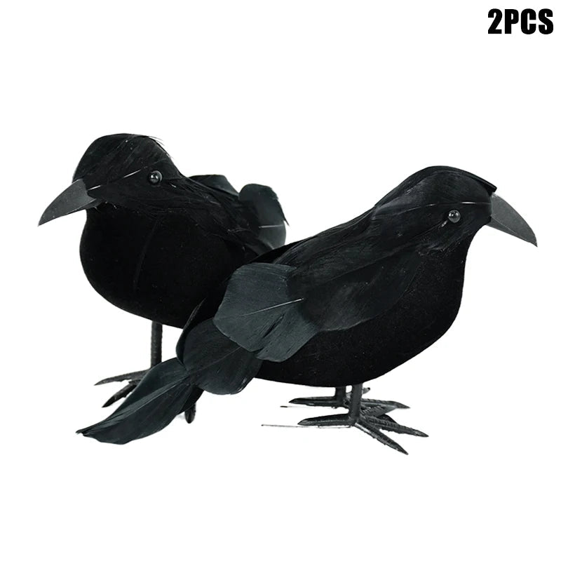 Halloween Crow Bird Deco Decor - Halloween - Outdoor Yard Decorations (Tombstones, Giant Props) - Scribble Snacks