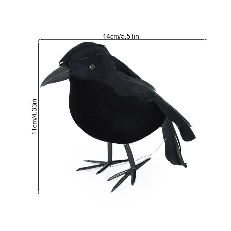 Halloween Crow Bird Deco Decor - Halloween - Outdoor Yard Decorations (Tombstones, Giant Props) - Scribble Snacks