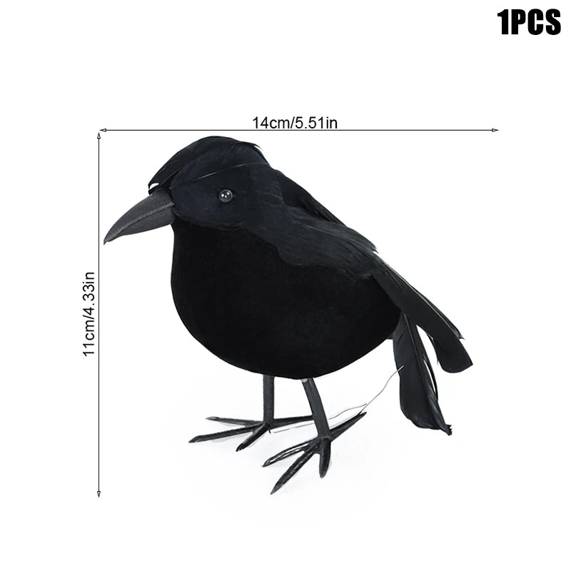 Halloween Crow Bird Deco Decor - Halloween - Outdoor Yard Decorations (Tombstones, Giant Props) - Scribble Snacks