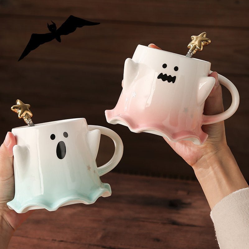 Halloween Cute Ghost Ceramic Cup - 0 - Scribble Snacks