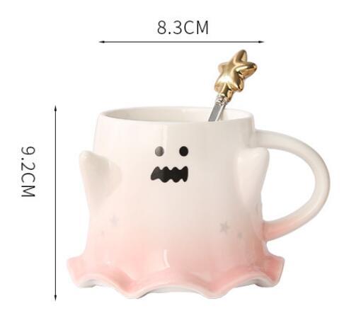 Halloween Cute Ghost Ceramic Cup - 0 - Scribble Snacks