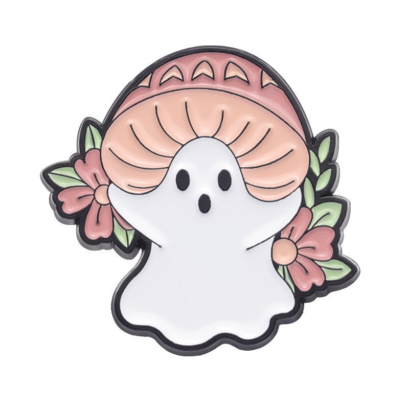 Halloween Cute Ghost Shape Metal Brooch Cartoon Accessories - 0 - Scribble Snacks