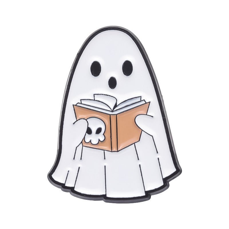 Halloween Cute Ghost Shape Metal Brooch Cartoon Accessories - 0 - Scribble Snacks