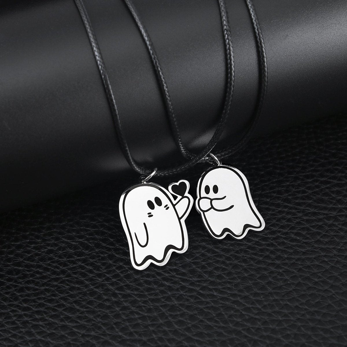 Halloween Cute Love Ghost Necklace Couple Pendant Necklace Men Women Accessories - 0 - Scribble Snacks