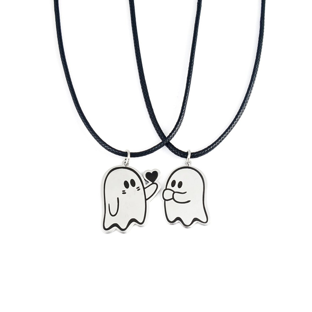 Halloween Cute Love Ghost Necklace Couple Pendant Necklace Men Women Accessories - 0 - Scribble Snacks