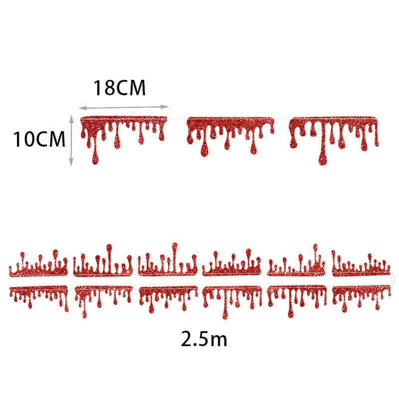 Halloween Decoration Blood Drop Flag - 0 - Scribble Snacks