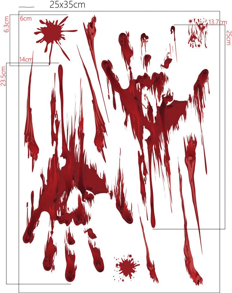 Halloween Decoration Bloodmark Wall Sticker Window Sticker - 0 - Scribble Snacks