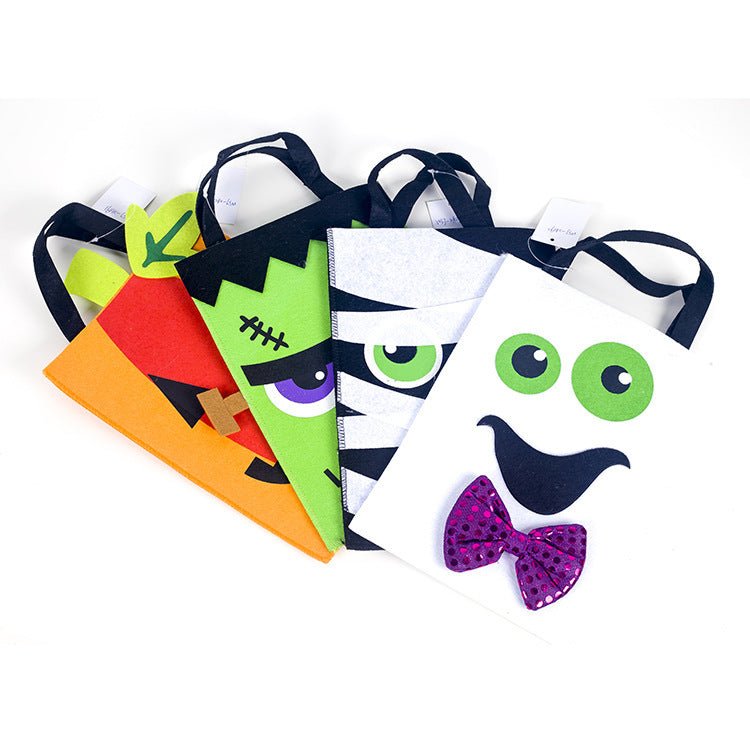 Halloween Decoration Fabric Felt Portable Storage Bag - 0 - Scribble Snacks