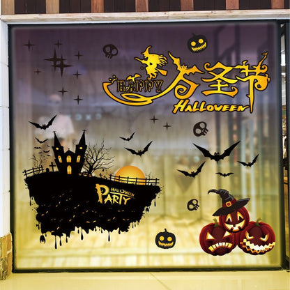 Halloween Decoration Kindergarten Stickers Glass Door - 0 - Scribble Snacks