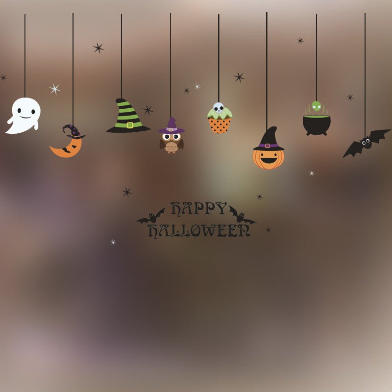 Halloween Decoration Kindergarten Stickers Glass Door - 0 - Scribble Snacks