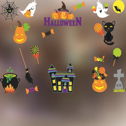 Halloween Decoration Kindergarten Stickers Glass Door - 0 - Scribble Snacks