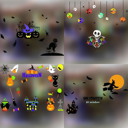 Halloween Decoration Kindergarten Stickers Glass Door - 0 - Scribble Snacks