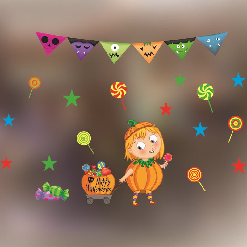 Halloween Decoration Kindergarten Stickers Glass Door - 0 - Scribble Snacks