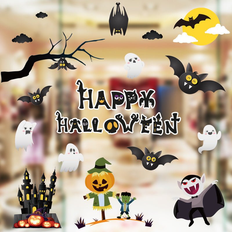 Halloween Decoration Kindergarten Stickers Glass Door - 0 - Scribble Snacks