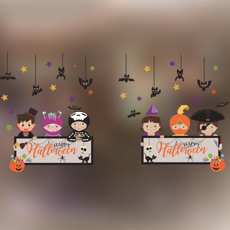 Halloween Decoration Kindergarten Stickers Glass Door - 0 - Scribble Snacks