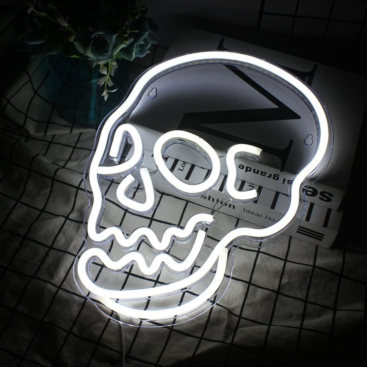 Halloween Decoration LED Neon Skull - 0 - Scribble Snacks