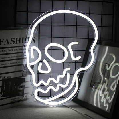 Halloween Decoration LED Neon Skull - 0 - Scribble Snacks