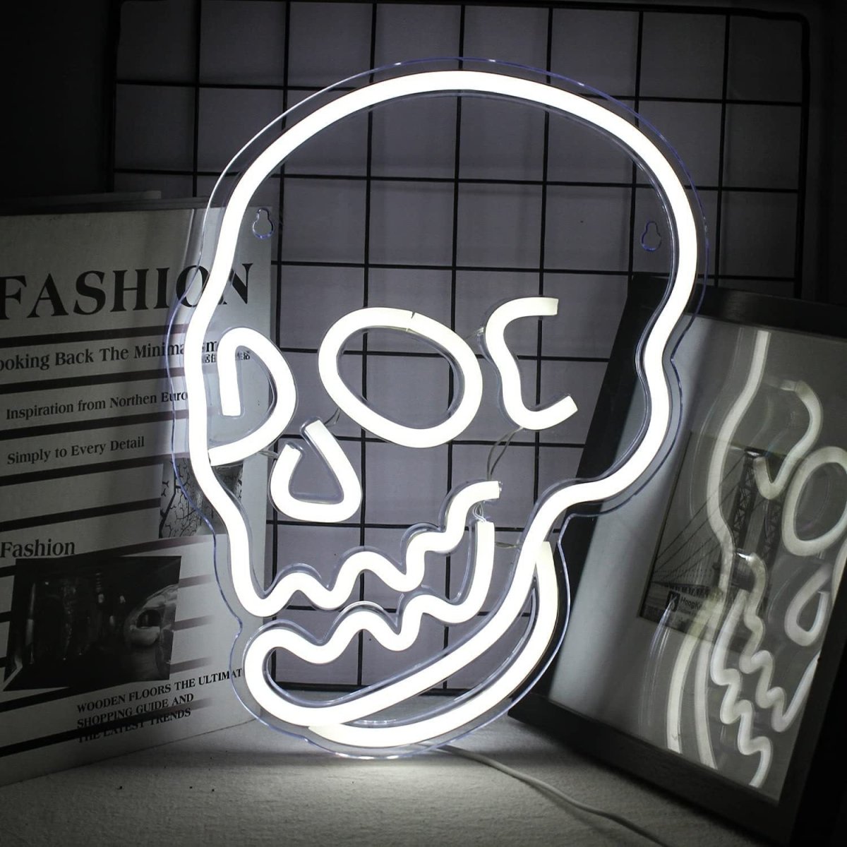 Halloween Decoration LED Neon Skull - 0 - Scribble Snacks