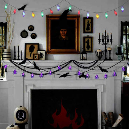 Halloween Decoration Lights Bat String Lights For Garden Gate Yard Halloween Christmas Decoration - 0 - Scribble Snacks