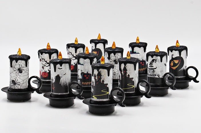 Halloween Decoration Props Candle Light Candle Cup LED Electronic Candle Light - 0 - Scribble Snacks