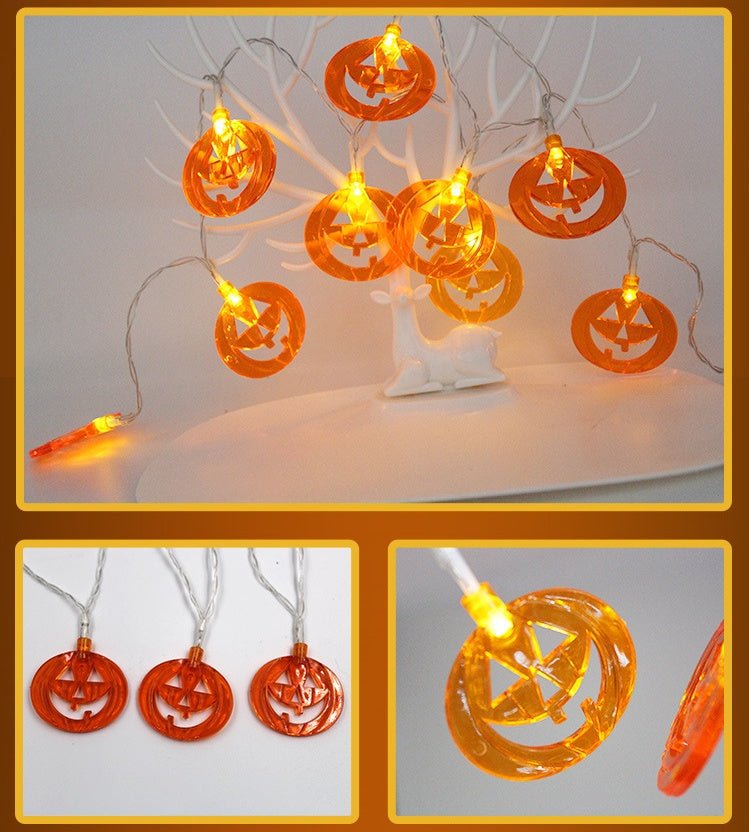 Halloween Decoration Pumpkin Light LED String Lights Lantern - 0 - Scribble Snacks