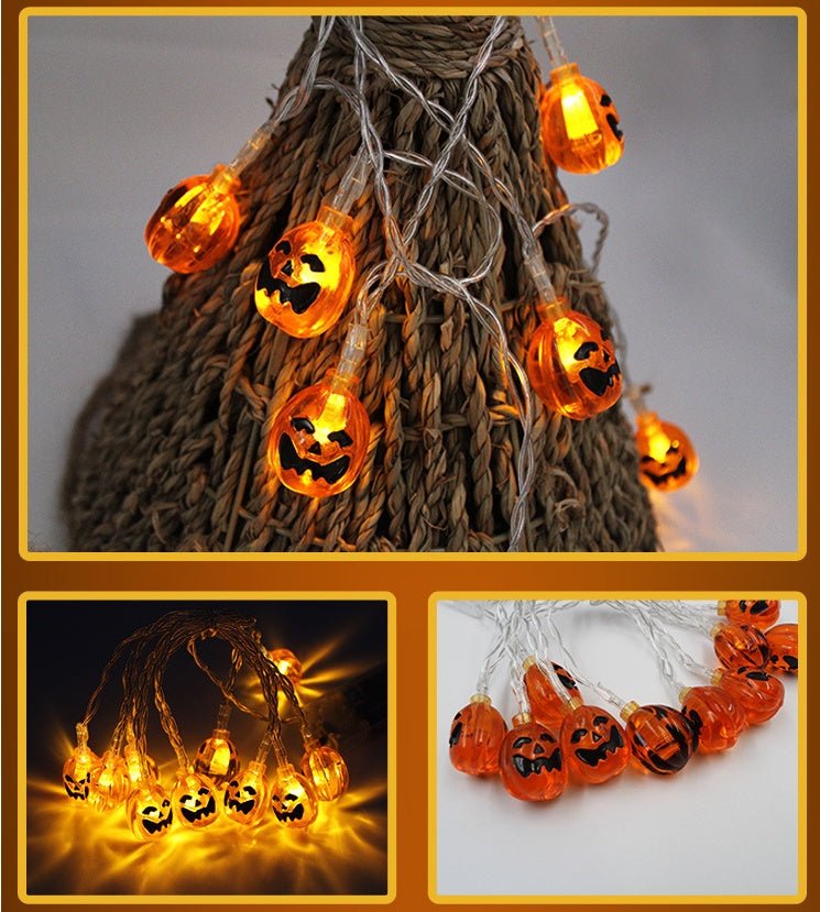 Halloween Decoration Pumpkin Light LED String Lights Lantern - 0 - Scribble Snacks