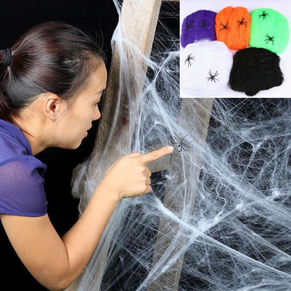 Halloween Decoration Spider Cotton Spider Web - 0 - Scribble Snacks