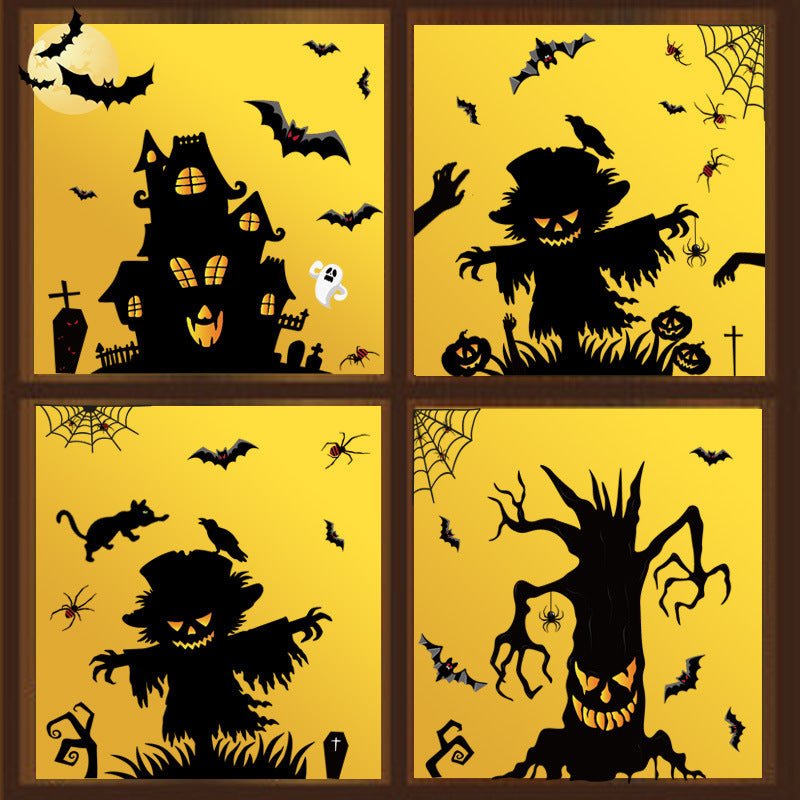 Halloween Decoration Stickers Halloween Pumpkin Lamp Spider Ghost Static Electricity - 0 - Scribble Snacks