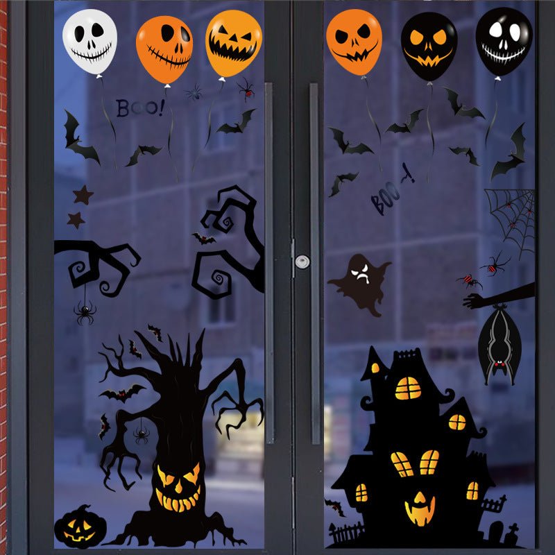 Halloween Decoration Stickers Halloween Pumpkin Lamp Spider Ghost Static Electricity - 0 - Scribble Snacks