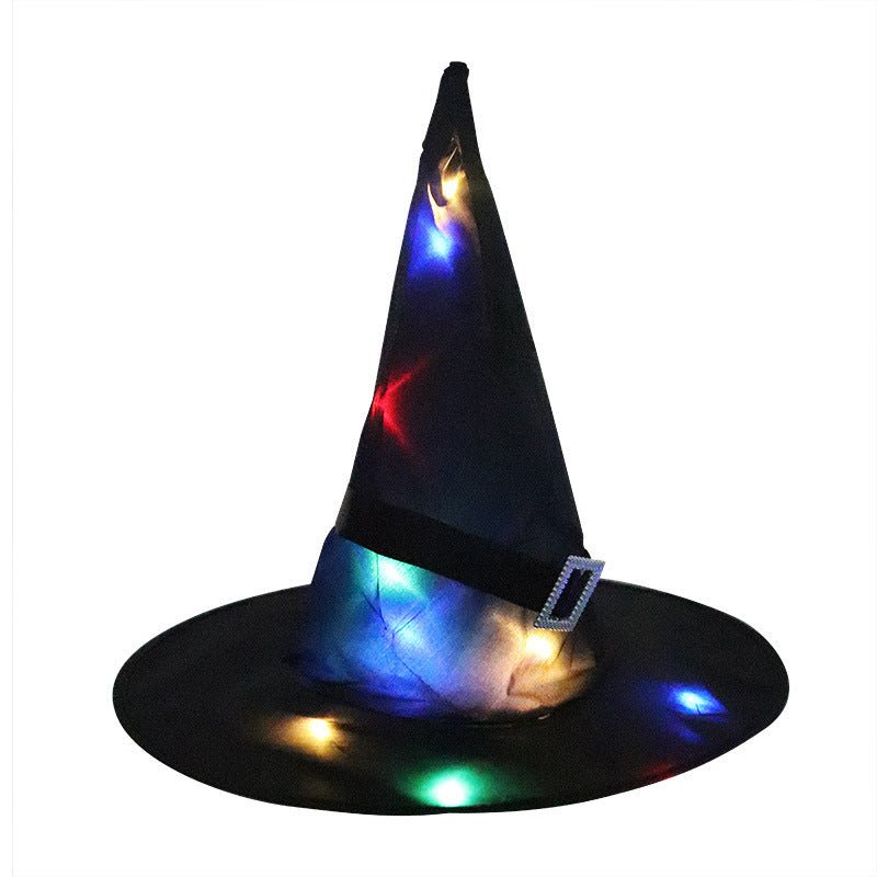 Halloween Decoration Witch Hat LED Lights Halloween Elf Ears Kids Home Party Decor Supplies Outdoor Tree Hanging Ornament - 0 - Scribble Snacks