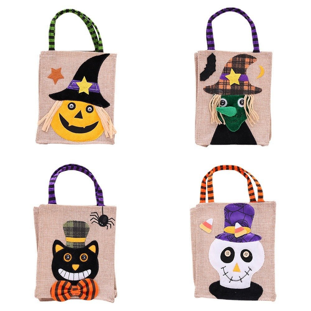 Halloween Decorations Cartoon Pumpkin Skull Witch Candy Bag - 0 - Scribble Snacks