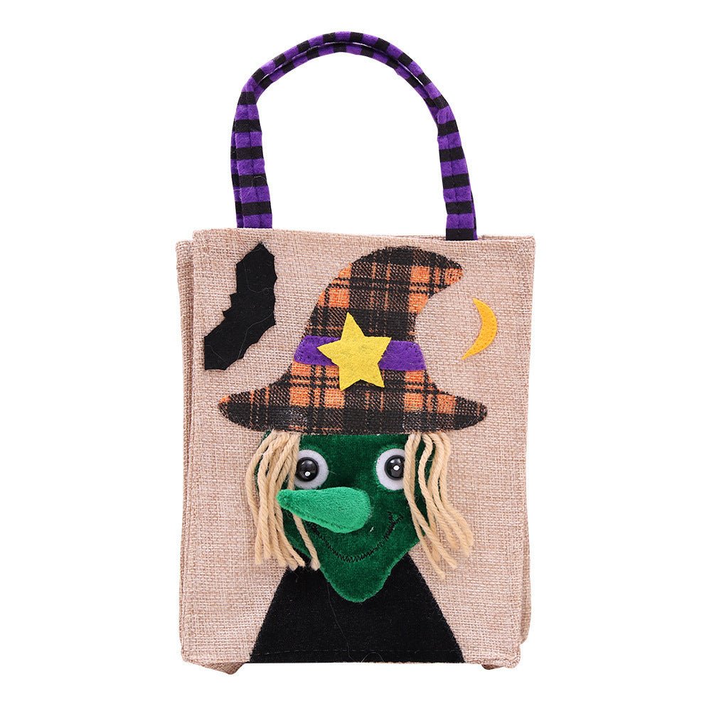 Halloween Decorations Cartoon Pumpkin Skull Witch Candy Bag - 0 - Scribble Snacks