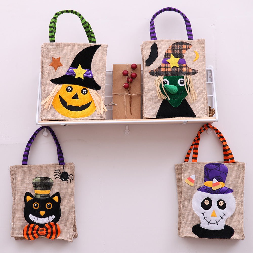 Halloween Decorations Cartoon Pumpkin Skull Witch Candy Bag - 0 - Scribble Snacks