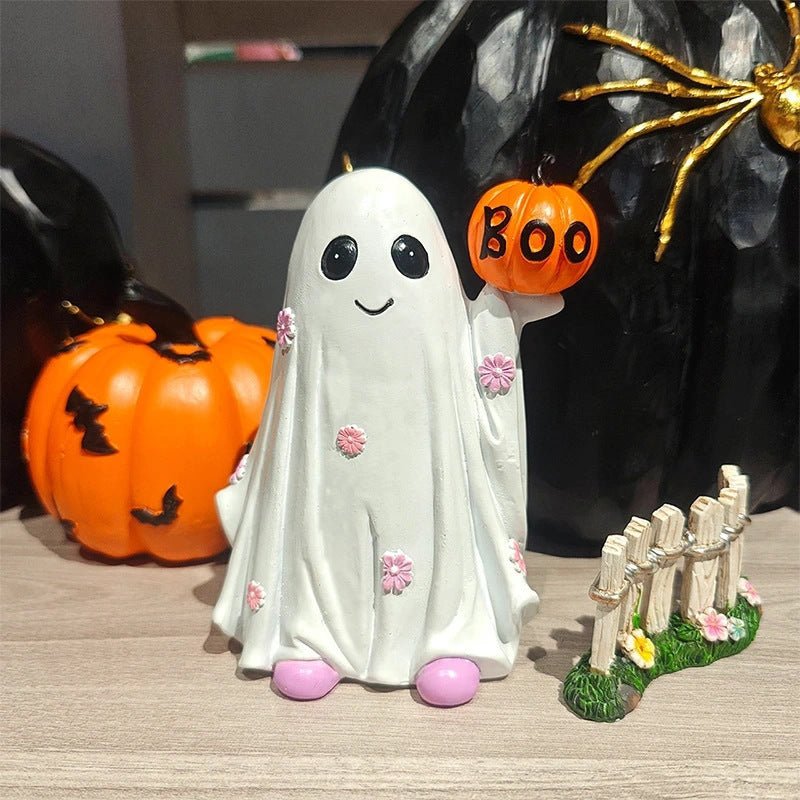 Halloween Decorations Cute Ghost Desktop Ornaments - 0 - Scribble Snacks