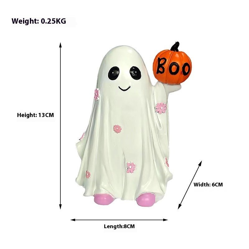 Halloween Decorations Cute Ghost Desktop Ornaments - 0 - Scribble Snacks