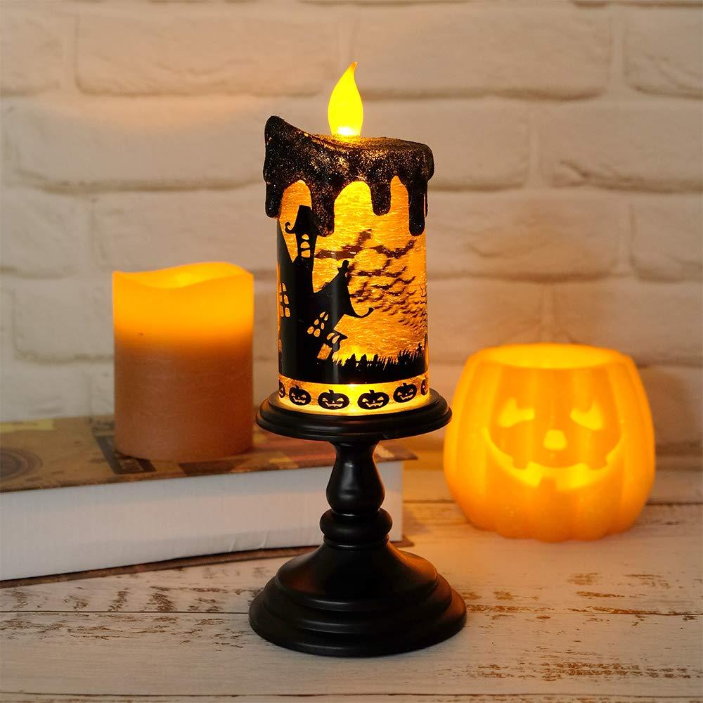 Halloween Decorations Skull Candle Light Ornament Glowing - 0 - Scribble Snacks