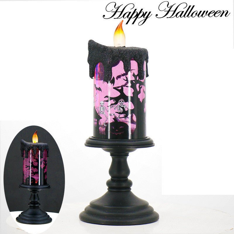 Halloween Decorations Skull Candle Light Ornament Glowing - 0 - Scribble Snacks