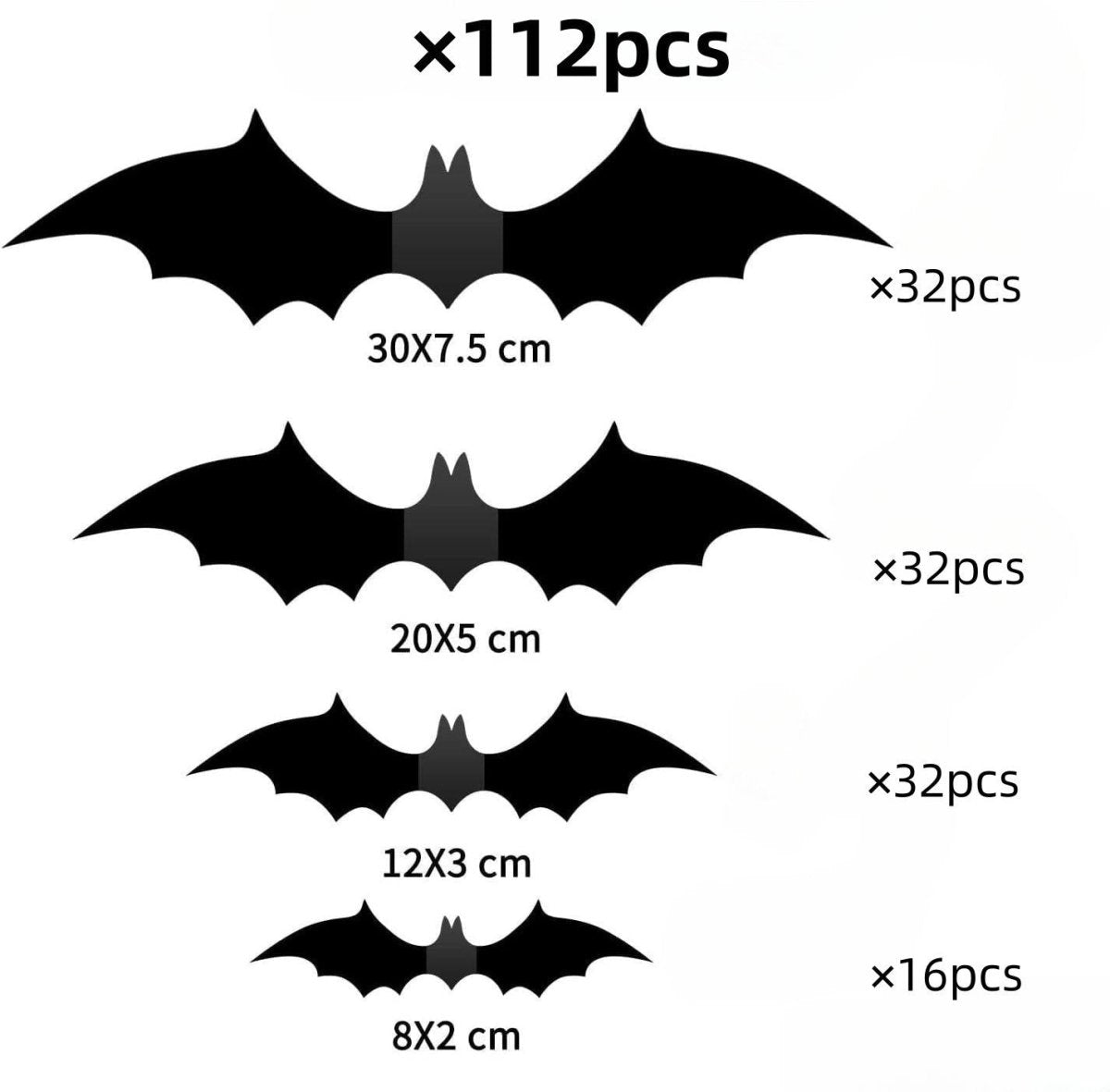 Halloween Decorative Wall Black Stickers Three - dimensional Bat Holiday Party - 0 - Scribble Snacks