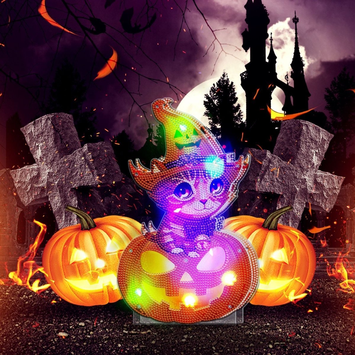 Halloween DIY Decoration Lamp Pumpkin Head - 0 - Scribble Snacks