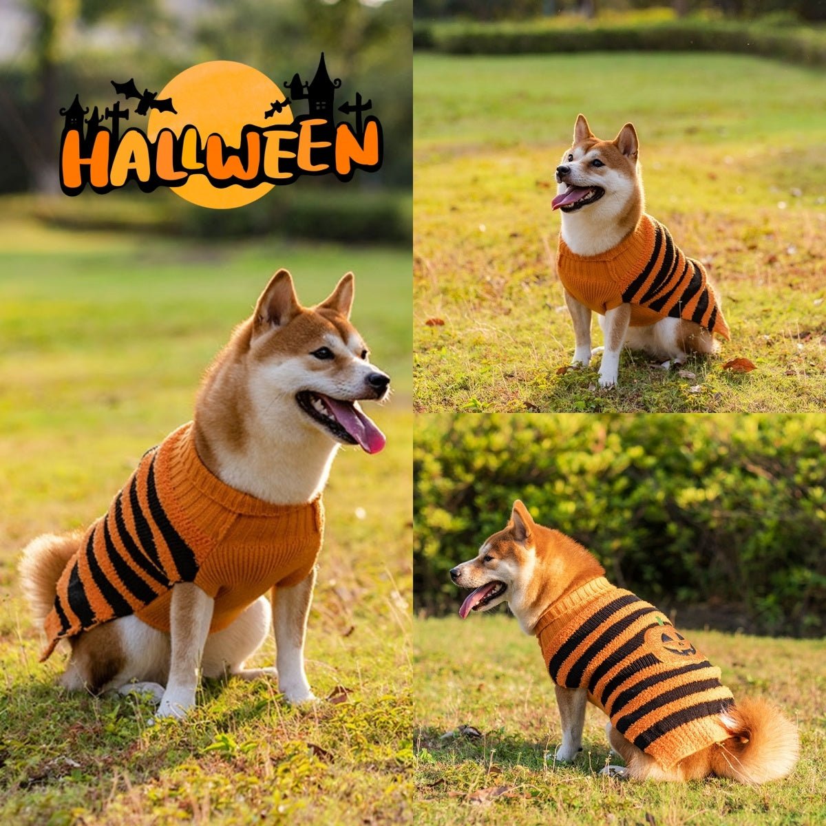 Halloween Dog Sweaters Pet Costume Teddy Warm Leisure Sweater Cosplay Clothes For Dogs Pets Outfits - 0 - Scribble Snacks