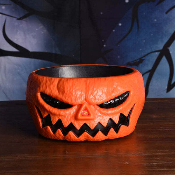 Halloween Dress Up Electric Talking Pumpkin Candy Bowl - 0 - Scribble Snacks