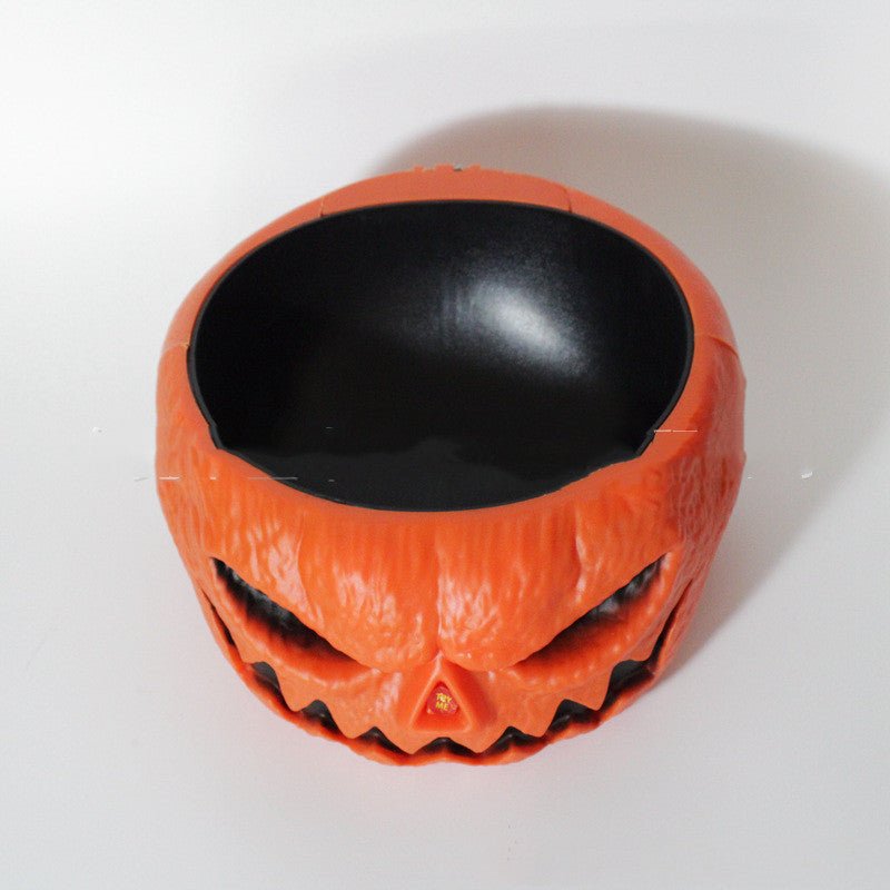 Halloween Dress Up Electric Talking Pumpkin Candy Bowl - 0 - Scribble Snacks