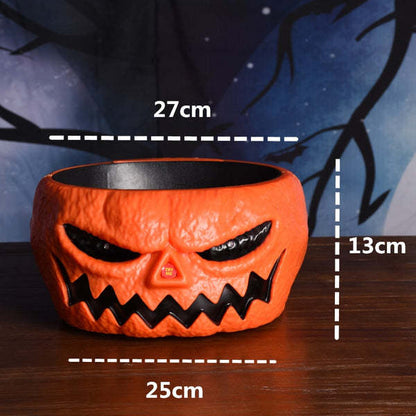 Halloween Dress Up Electric Talking Pumpkin Candy Bowl - 0 - Scribble Snacks