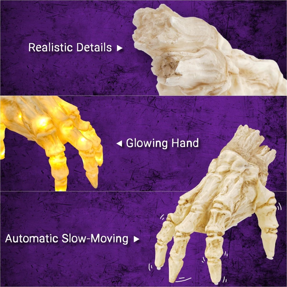 Halloween Electric Luminous Crawling Hand Animated Decoration Induction Luminous Decoration Zombie Hand With Spooky Sound - 0 - Scribble Snacks