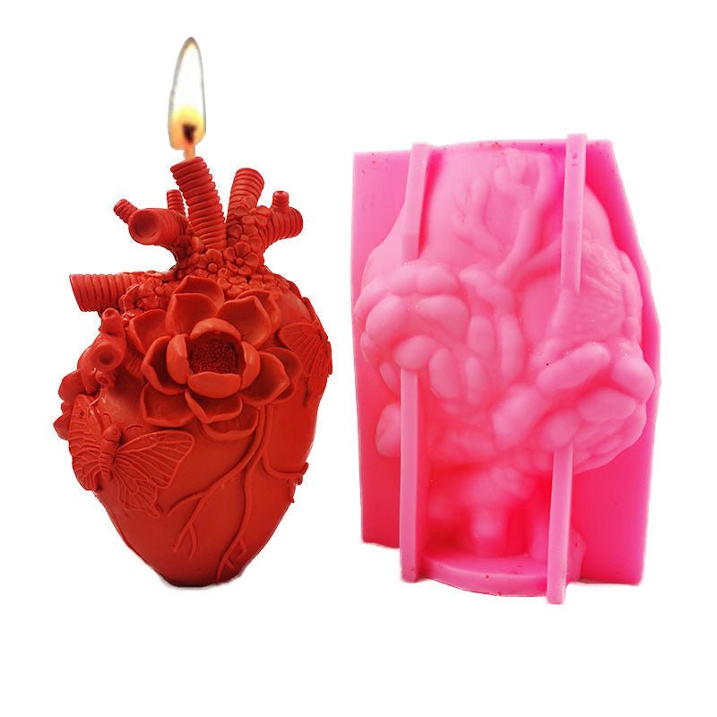 Halloween Evil Heart Candle Silicone Mold - 0 - Scribble Snacks