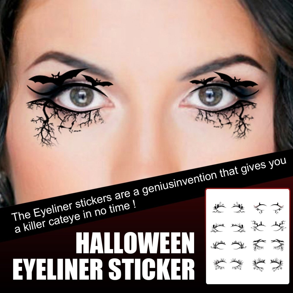 Halloween Eyeliner Stickers Party Makeup Tools - 0 - Scribble Snacks