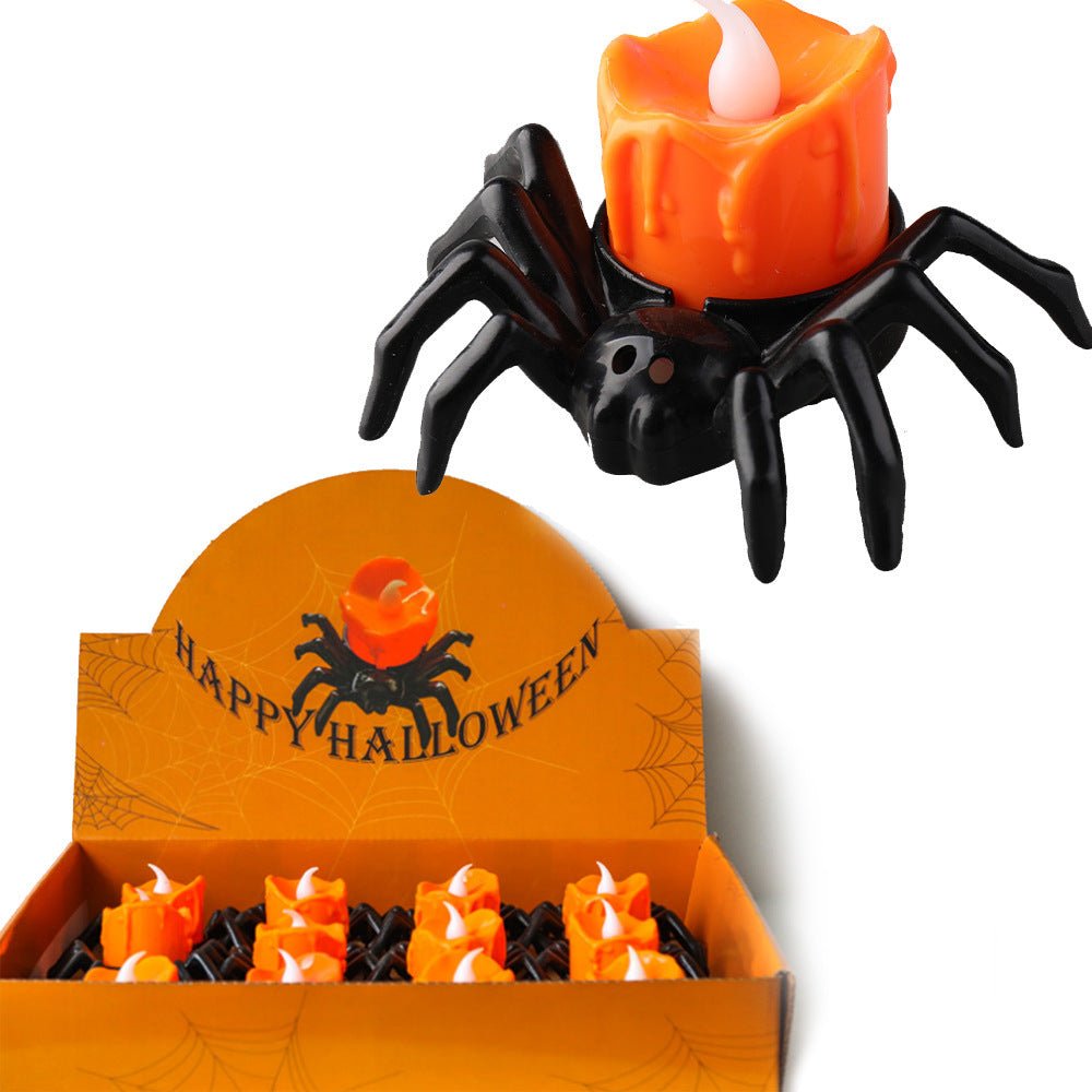 Halloween Festival Atmosphere Creative Halloween Spider Candlestick Ornaments - 0 - Scribble Snacks